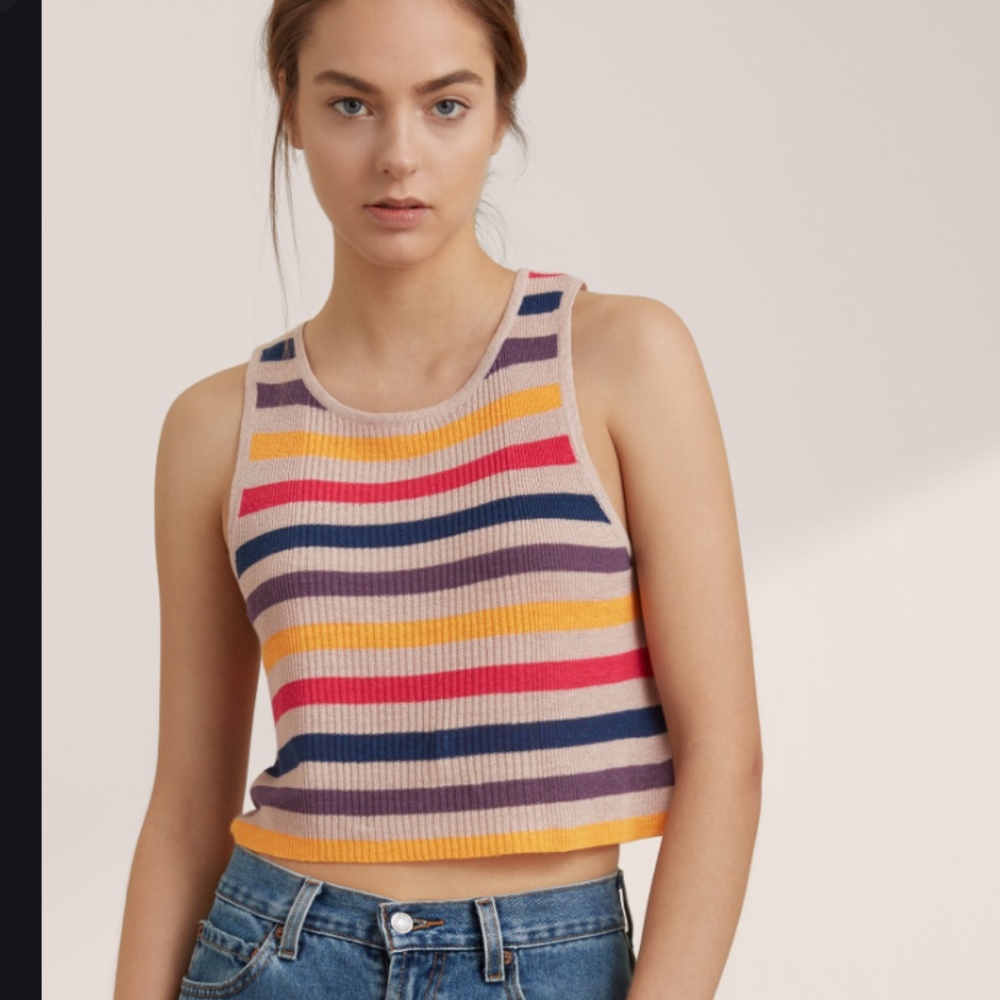 Aritzia GOLDEN by TNA SKELLIG KNIT TOP XS